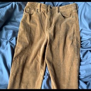 high waisted corduroy mom jeans